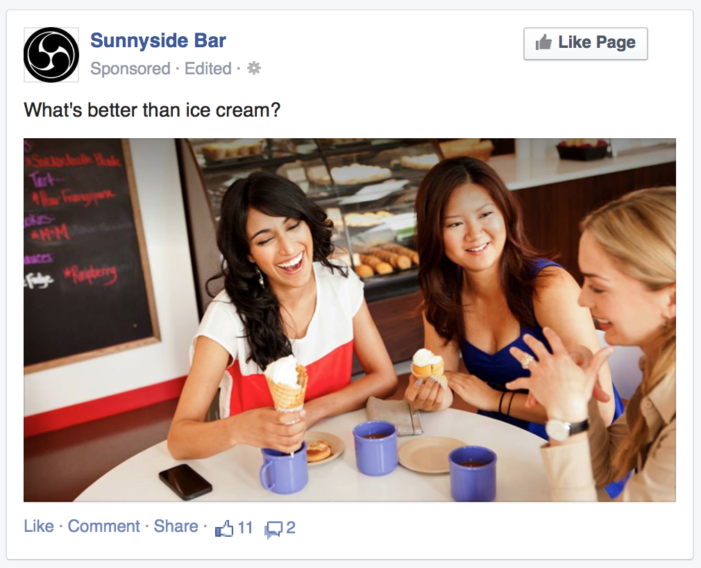 Facebook Ad example