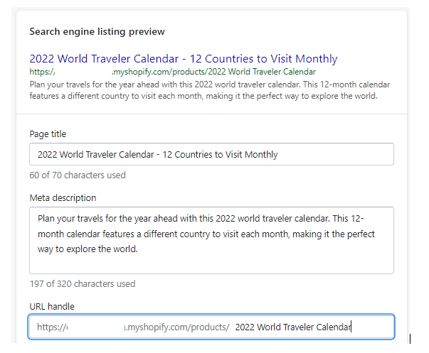 Search Engine Listing Preview