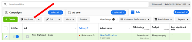 Step 8: Duplicate Your Ad