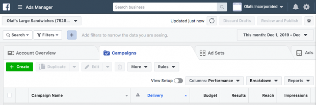 Step 1: Create A Facebook Ads Account