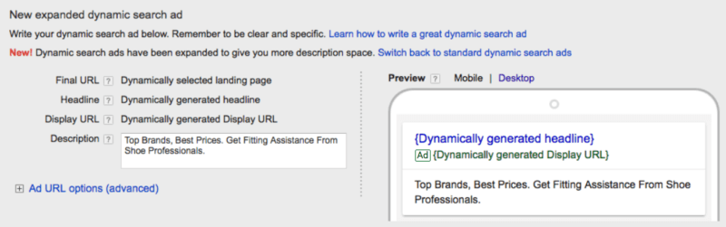 Dynamic Search Ads (DSAs)