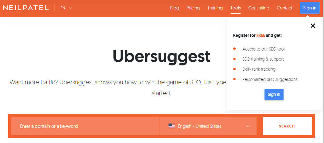 Ubersuggest