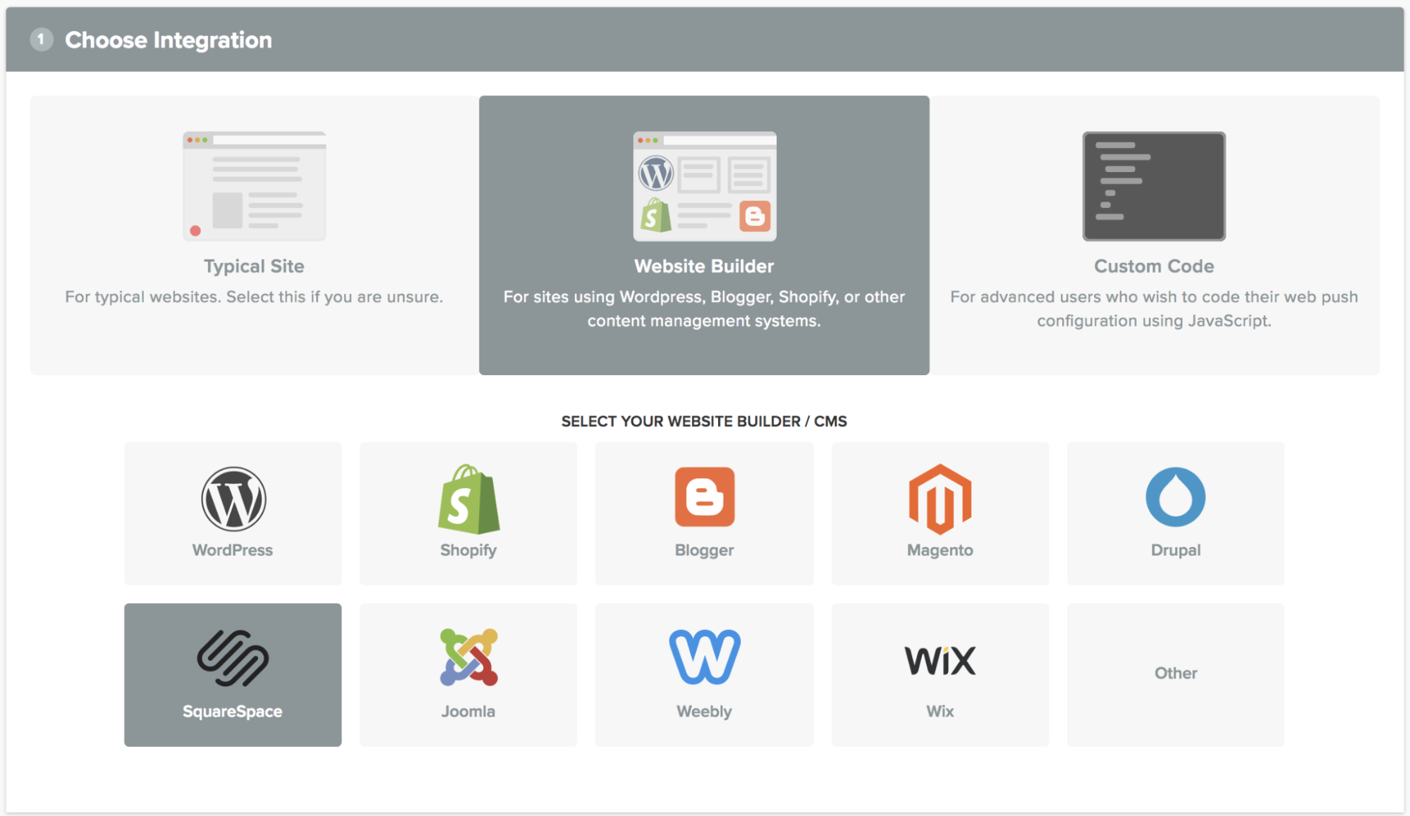 Squarespace Integrations Dashboard