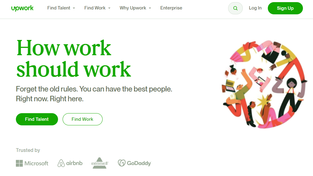 Upwork homepage