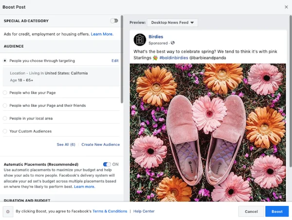 Facebook Sponsored Posts