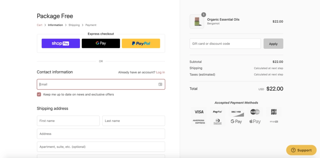 sleeknote Integrated Checkout Process