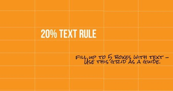 20% text rule for facebook ad