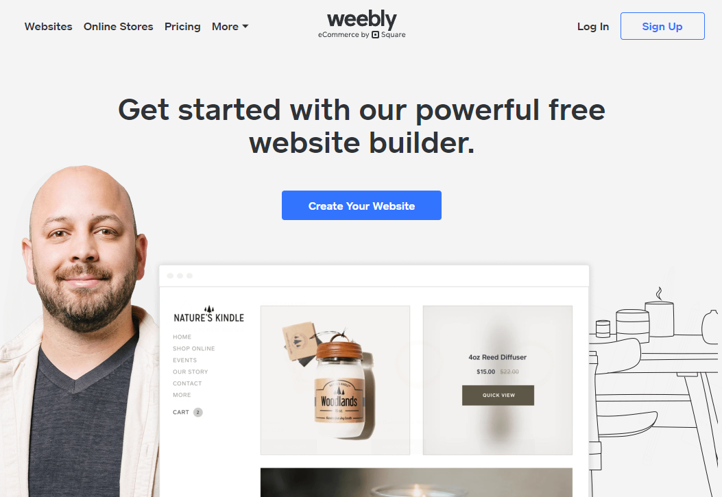 Weebly homepage