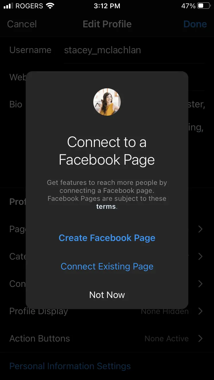 connect to Facebook Page