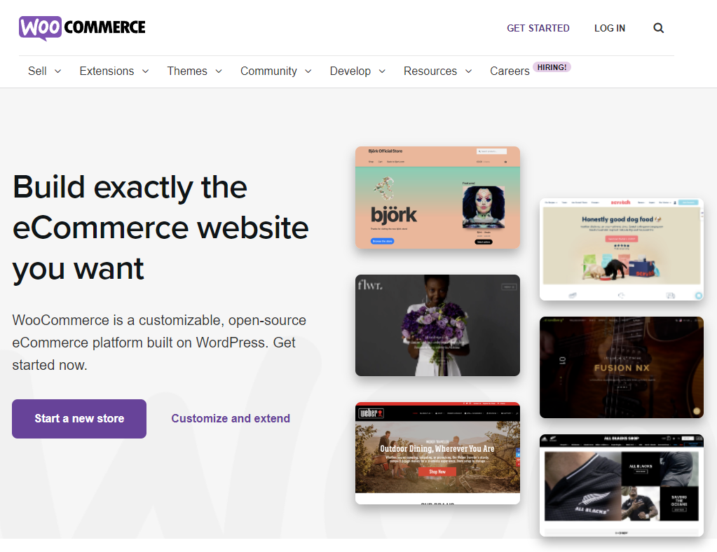 Woocommerce homepage
