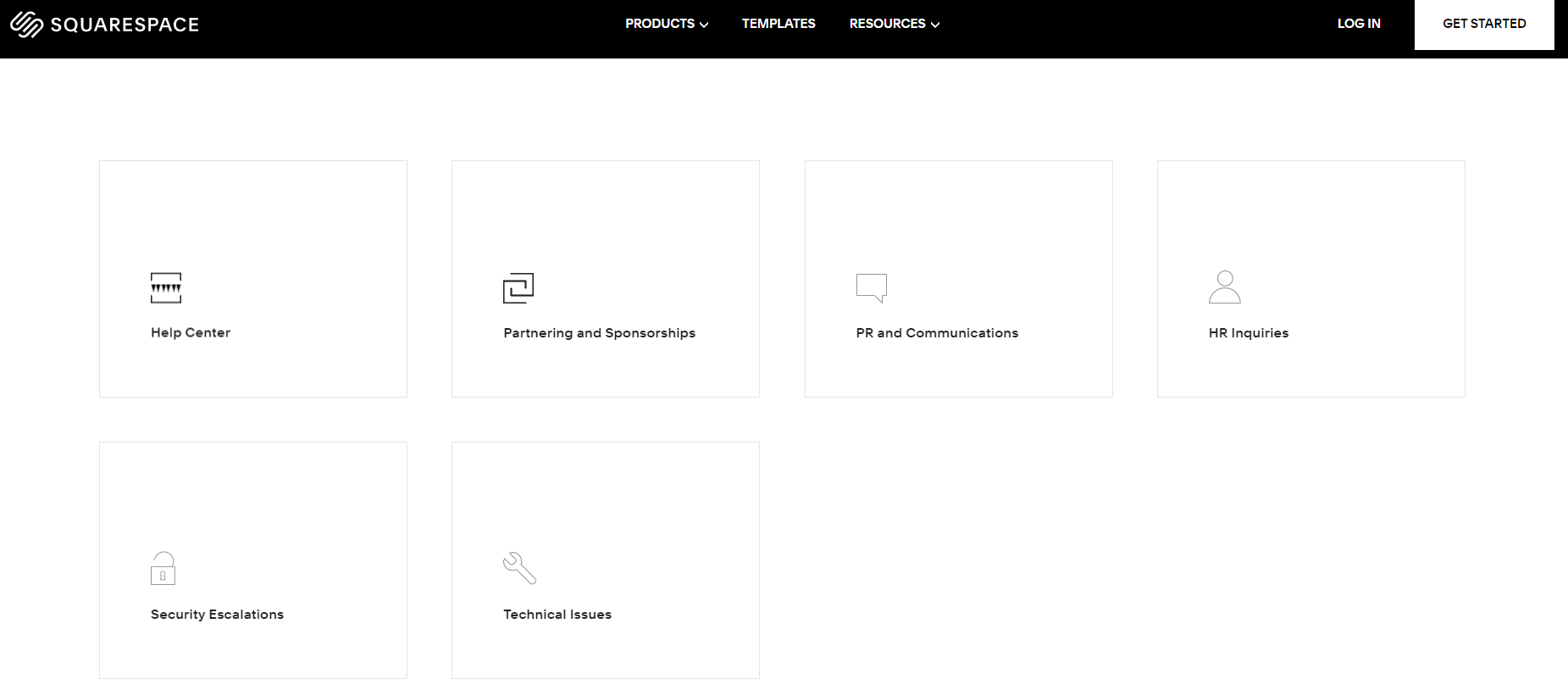 squarespace webpage