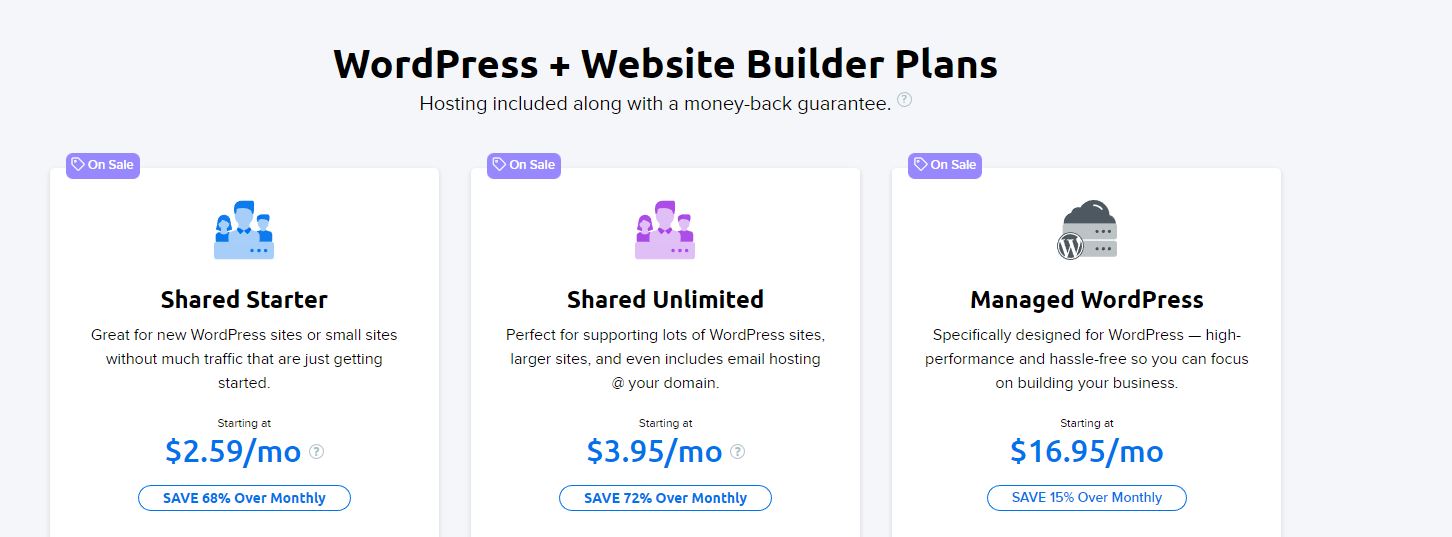 DreamHost WP Website Builder Pricing