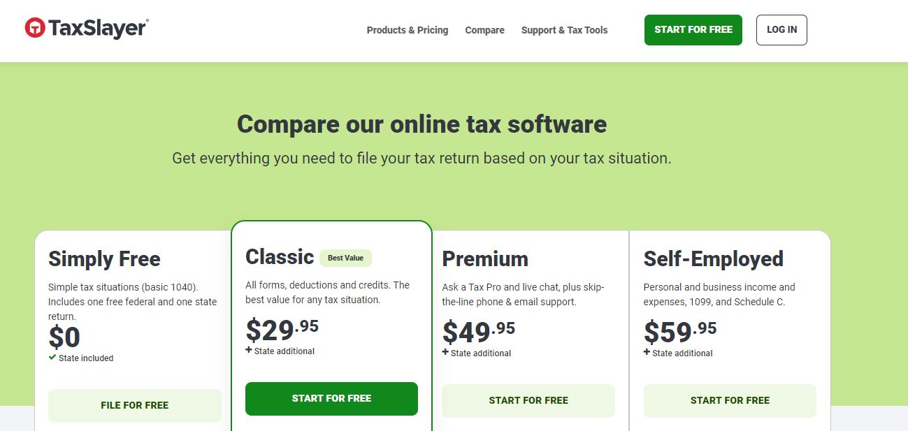 TaxSlayer Pricing